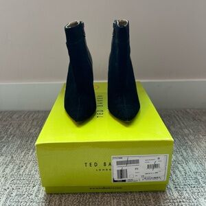 Ted Baker Black Ankle Boots with High Heel and Pointed Toe
